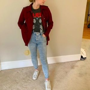 Deep Red Loft Utility Jacket